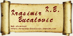 Krasimir Bucalović vizit kartica